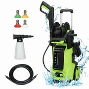 3800PSI Pressure Washer for Outdoor, Seizeen 1800W 110V Electric Power Washer, Multipurpose Cleaner Machine w/ 19.7ft Hose \u0026 4 Nozzles, Foam Cannon, House Garden Deck Use